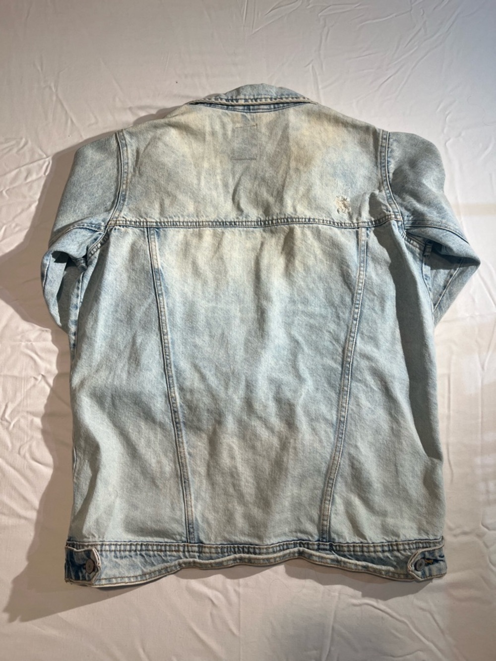 Acid Washed Distressed Demin Jacket - Picture 3 of 7